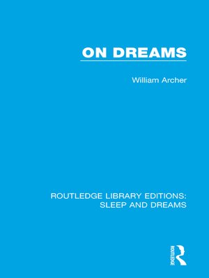 cover image of On Dreams